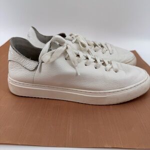 Sam Edelman Women’s Poppy Lace-up Leather White Sneakers 8.5
